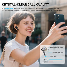 Havit Space NC01T 6-mic ENC ensures clearer calls even in windy settings.