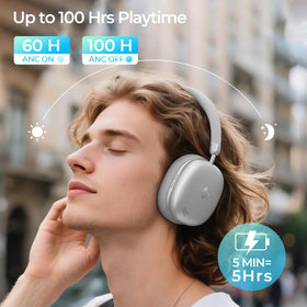 havit Space S1 headphones on travel setup highlighting comfortable over-ear wear