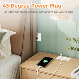 Havorbit recessed USB power strip cable management helps keep cords organized and out of sight.