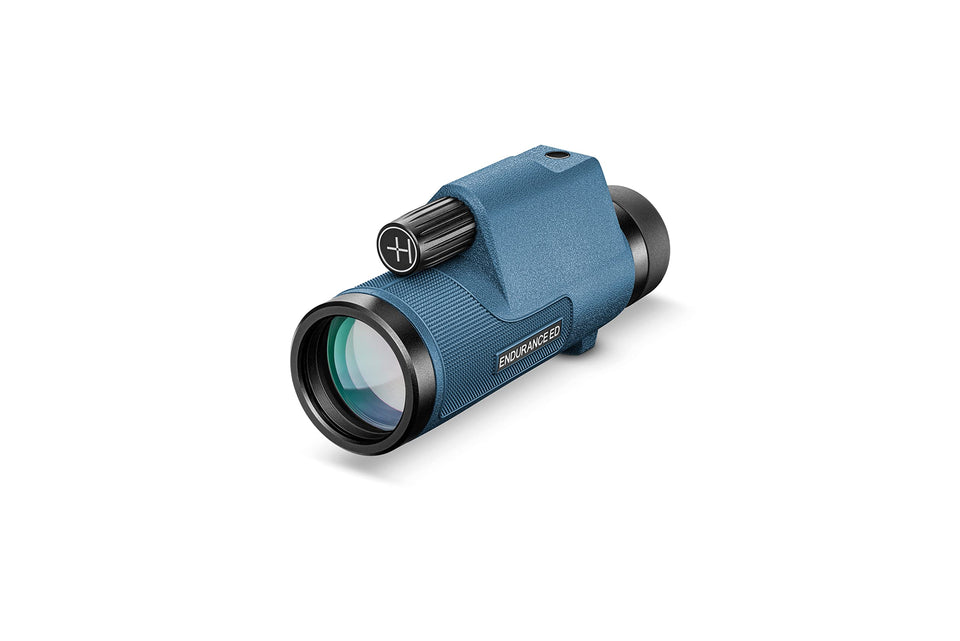 Hawke Endurance ED Marine monocular front view shows compact waterproof design for boating.