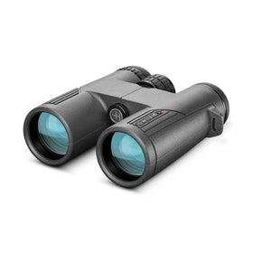 Hawke Frontier HDX 10x42 binoculars front view with clear optics for distant viewing