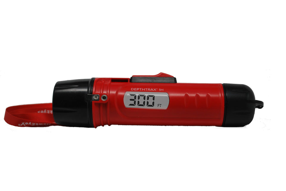 HawkEye DepthTrax 1H shows dockside depth reading for quick checks