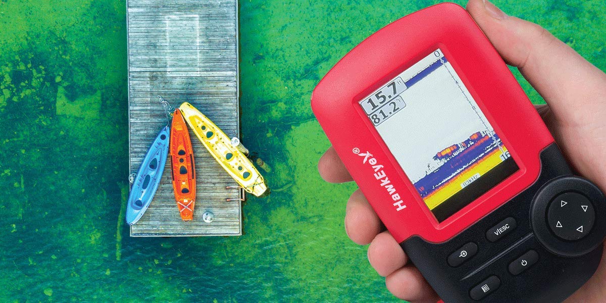 Hawkeye Fishtrax 1C on-boat setup mounted for quick reading.