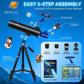 Hawkko telescope backpack storage illustrating portable travel readiness