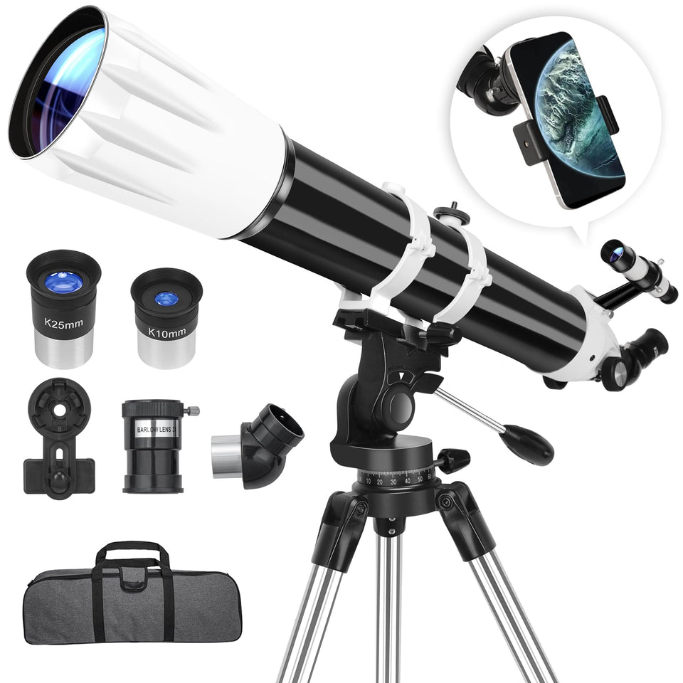 Hawkko telescope base and mount for stable, smooth backyard viewing