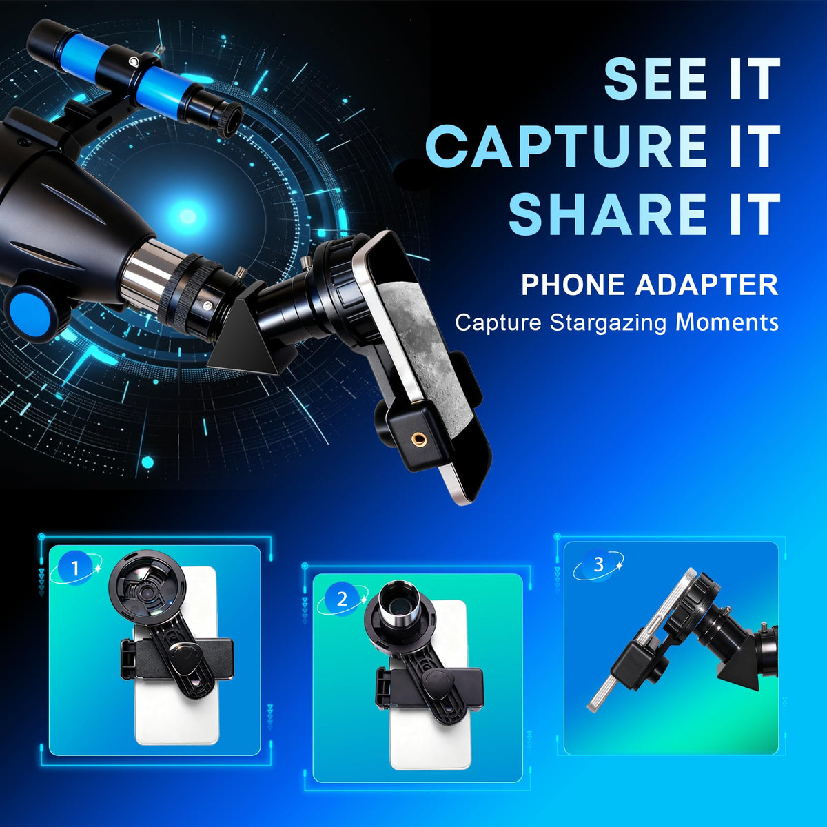 Hawkko phone adapter to capture celestial moments without shake