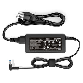 Haxyla 45W charger with blue tip for HP notebooks.