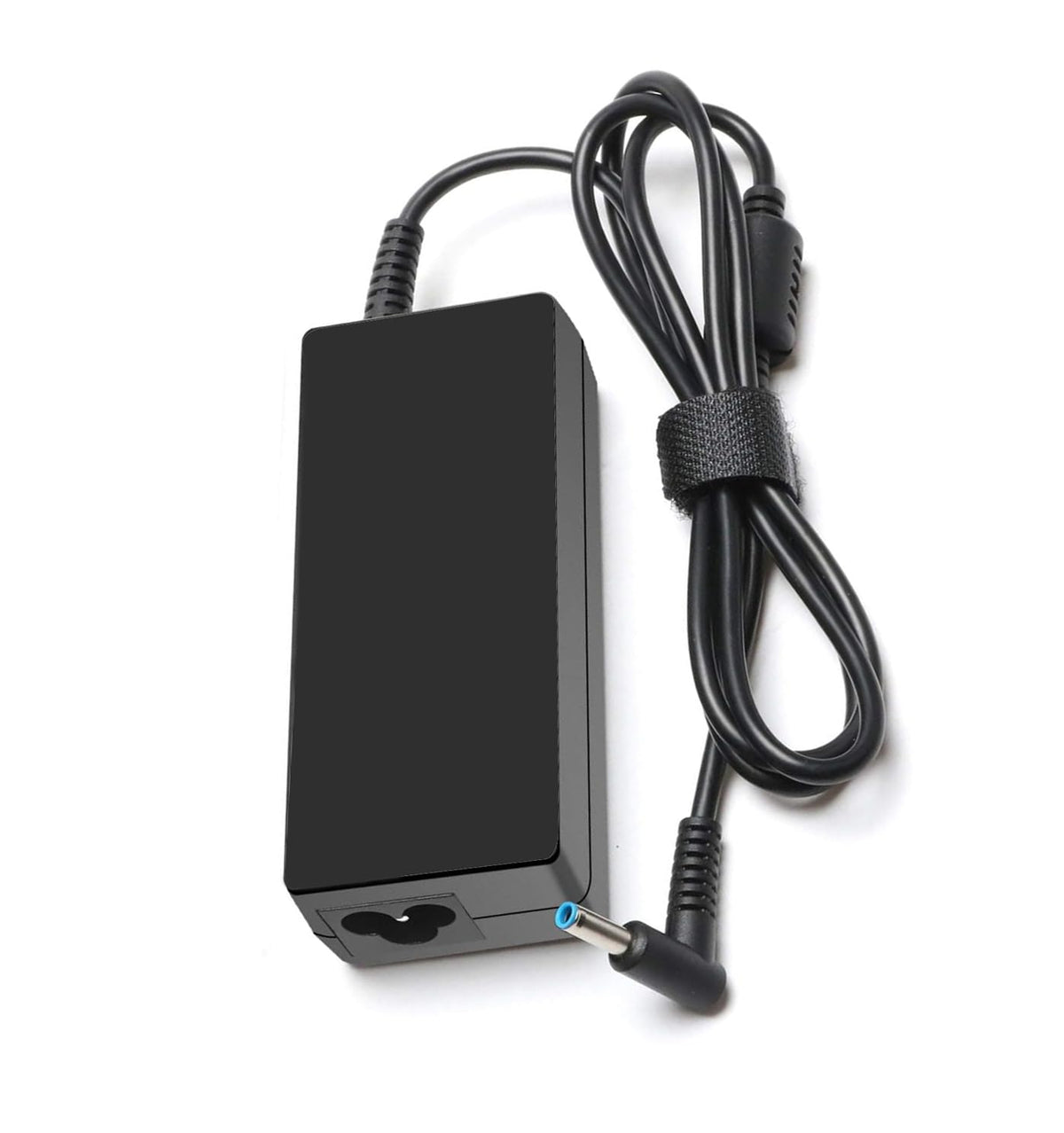 Haxyla blue-tip power adapter enables easy, safe charging.