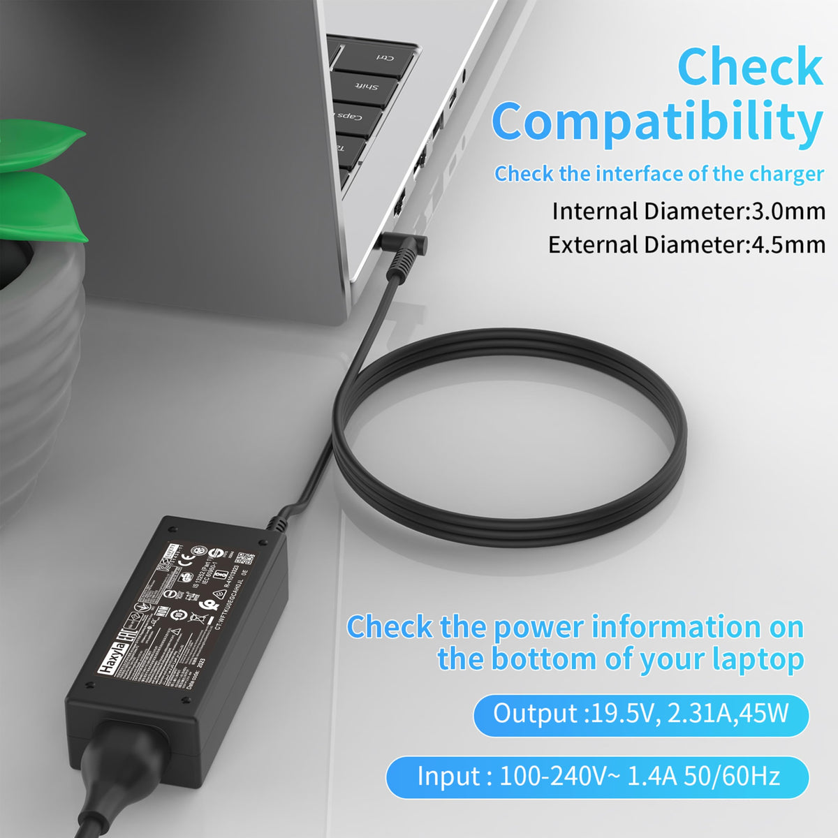 Haxyla 100-240V input supports global travel readiness.
