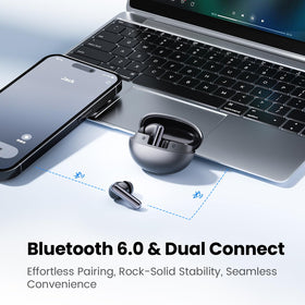 HAYLOU Flowbuds N55 touch control demo on earbud for easy playback and call control