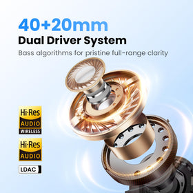 HAYLOU S40 offers 90 hours of playback with fast charging.