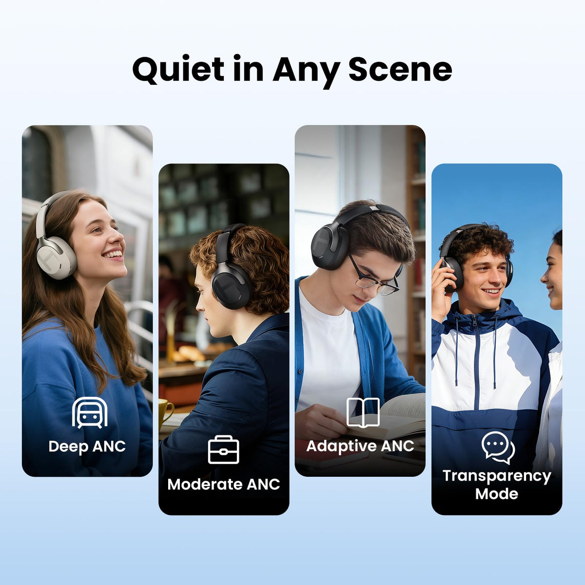 HAYLOU S40 Bluetooth 6.0 enables clear calls in busy environments.