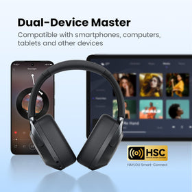 HAYLOU S40 comfortable foldable design for long listening sessions.