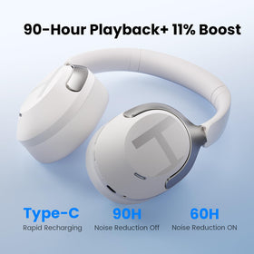 Haylou S40 soft protein leather earcups for comfortable long-use sessions.