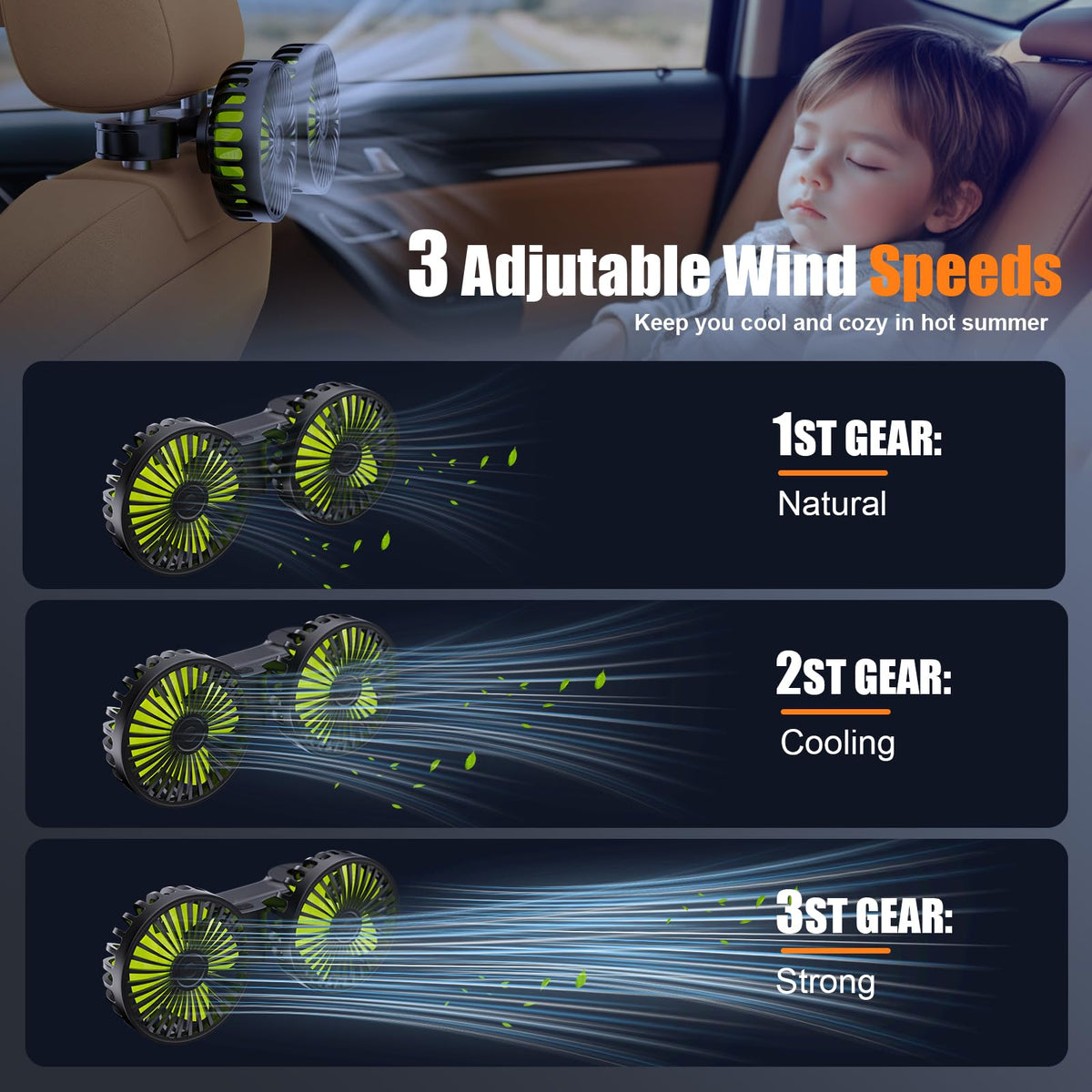 Hayousui extended USB cable reaches outlets across the car.
