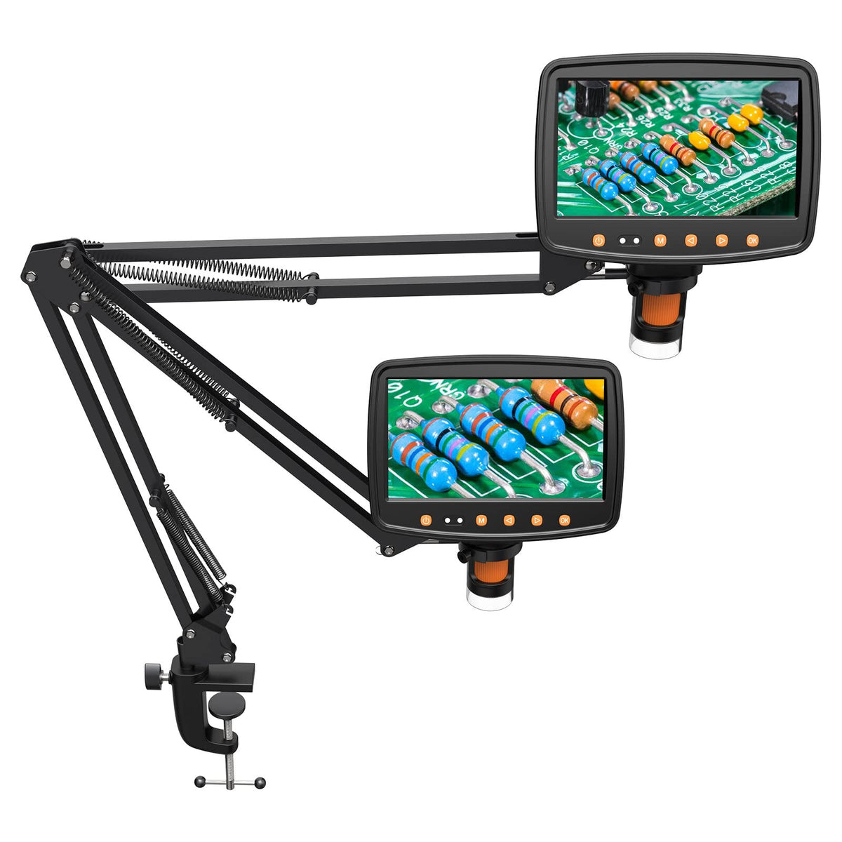 Hayve front view with mounted microscope showing stable support benefit