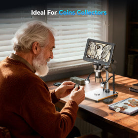 Hayve height‑adjustable metal stand providing stable viewing for repairs