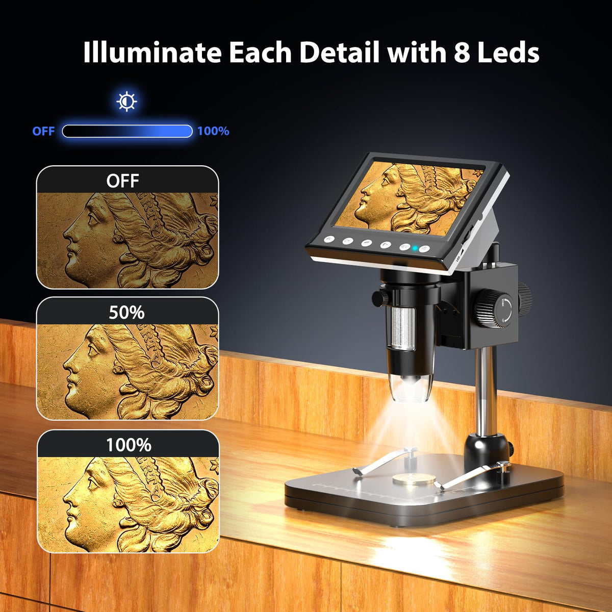Hayve adjustable stand base with scale for repeatable height and measurements