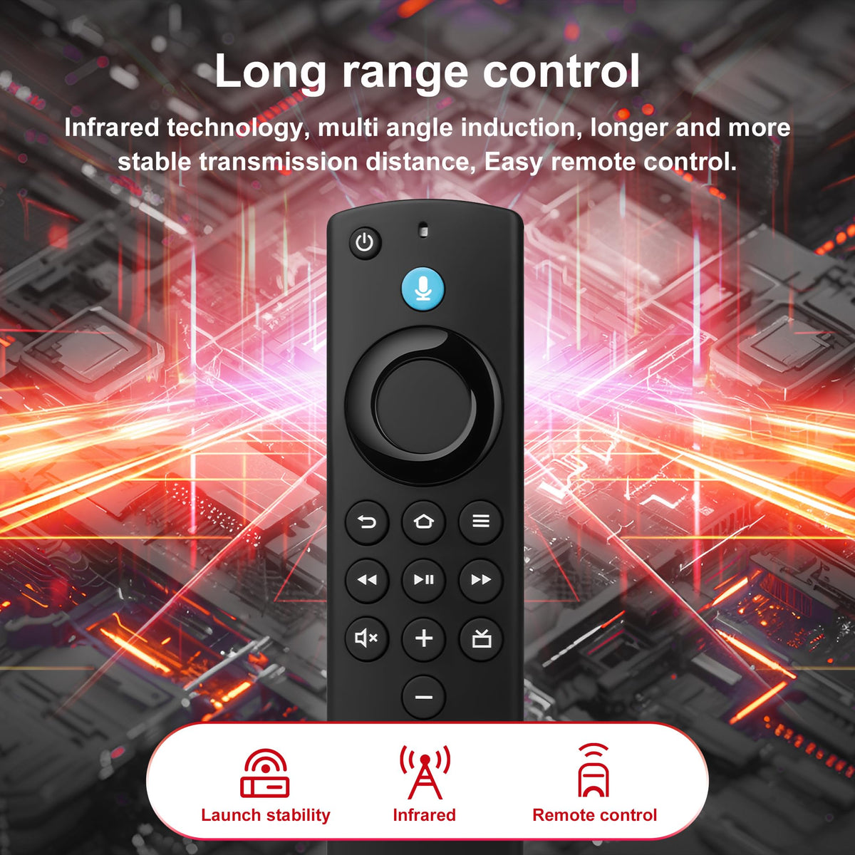 Hazieoo remote held in hand showing scale and comfortable grip