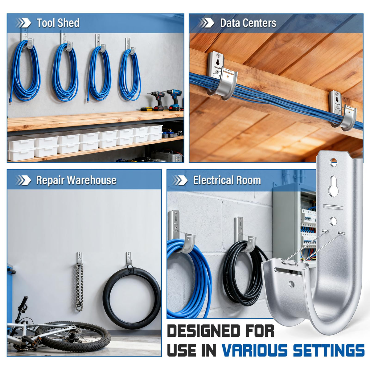 Hazztoll supporting a cable bundle demonstrating reduced sag benefit