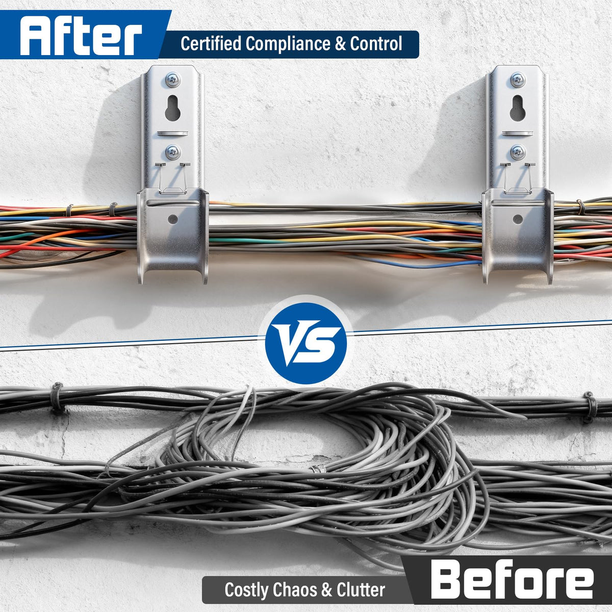 Hazztoll retainer clip detail demonstrating secure cable retention advantage