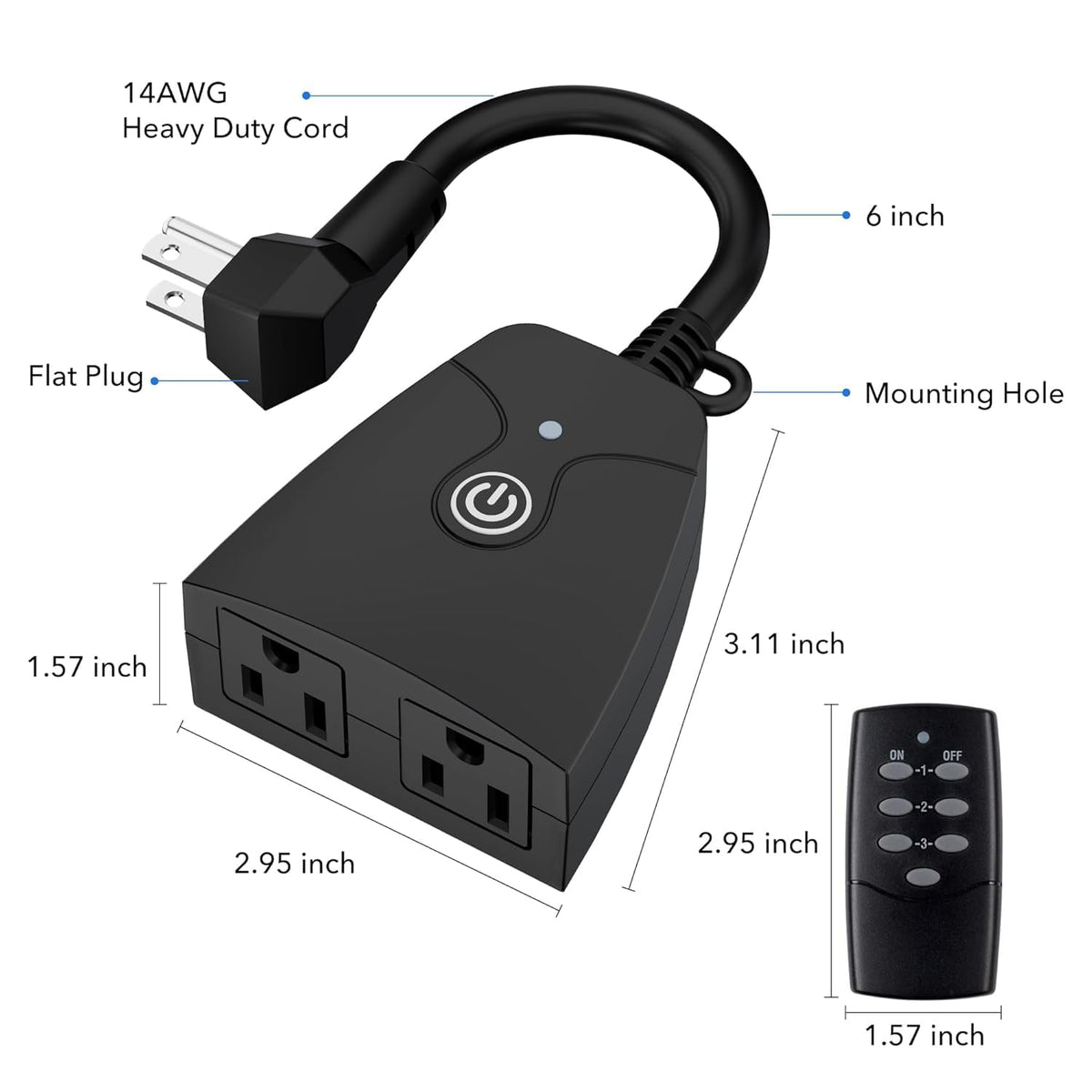 HBN receiver in use with holiday lights on porch showing hands-free lighting control benefit