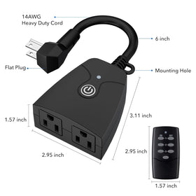HBN receiver in use with holiday lights on porch showing hands-free lighting control benefit