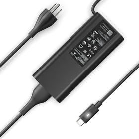 HBONY Dell 130W USB-C laptop charger front view for fast charging.