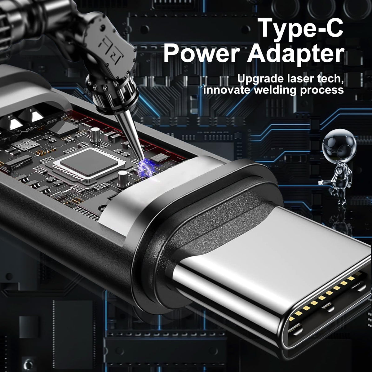 HBONY 65W Type-C charger compatible with Dell XPS for versatile daily use.