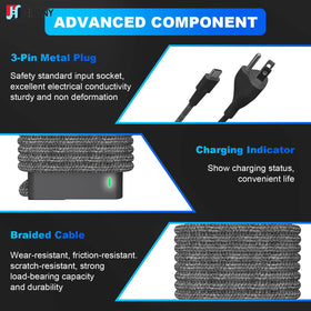HBONY compact-design charger ideal for travel and workspace.