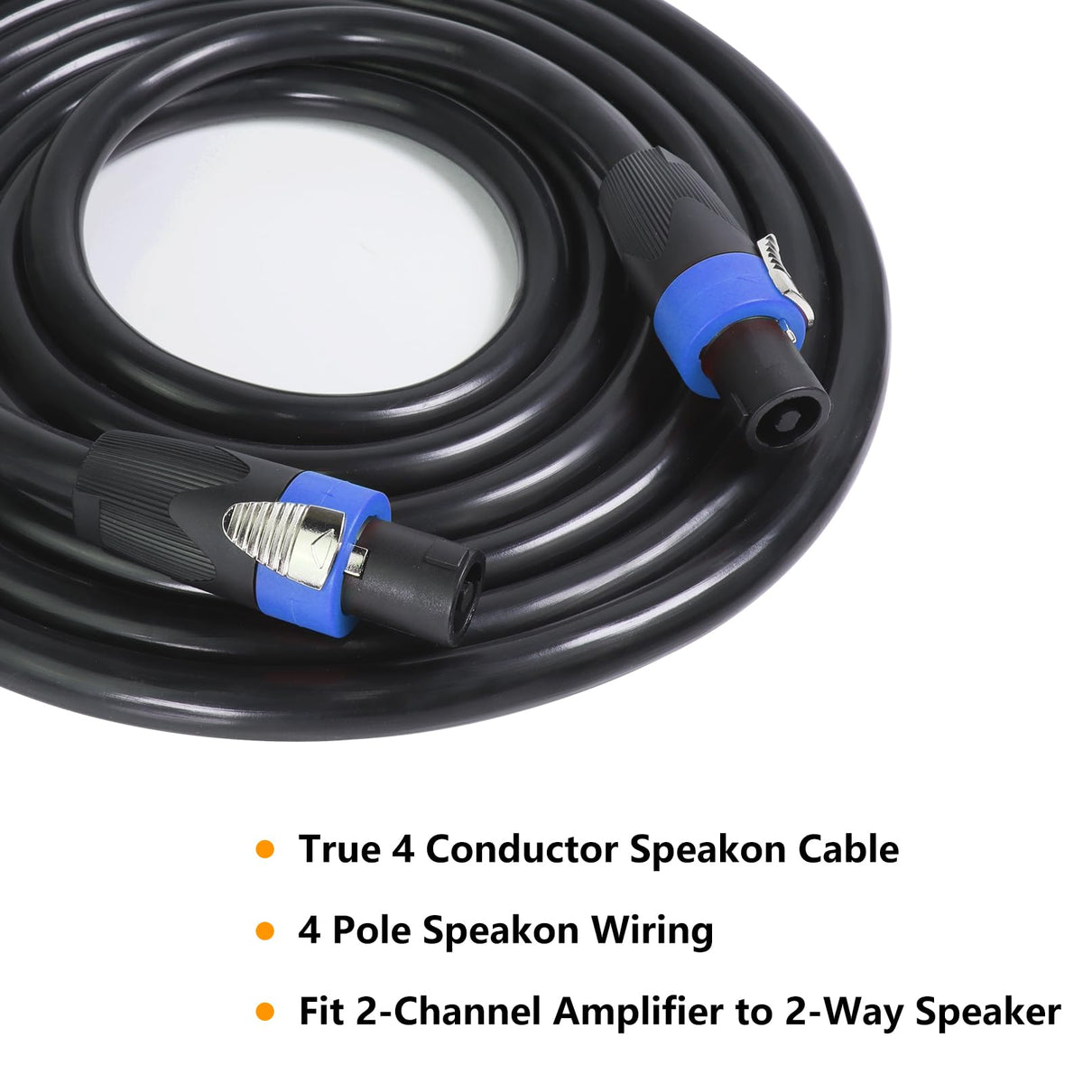 HBU 25ft cable coiled neatly for transport and quick deployment benefit