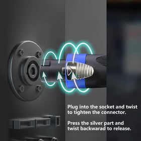 HBU cable connected in live stage setup delivering stable audio signal benefit