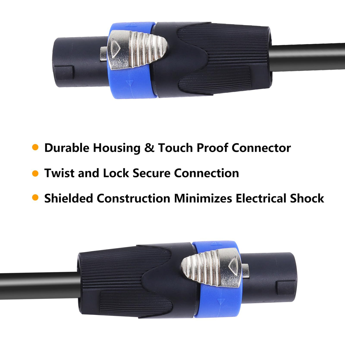 HBU rubber strain-relief close-up protecting cable from wear and stress benefit