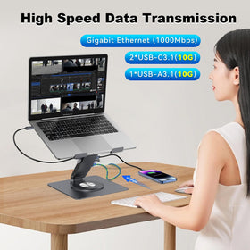 HC hub with USB 3.1 ports up to 10Gbps for peripherals