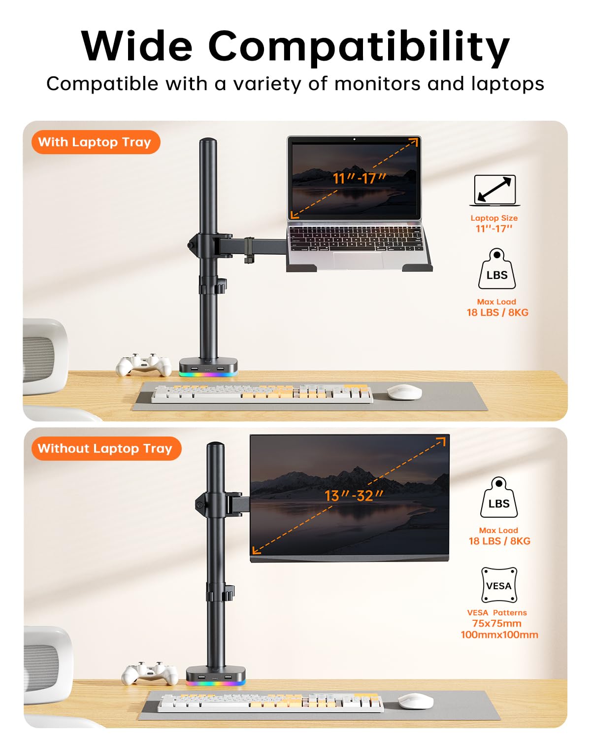 H&C(hcck&Cllassp) close-up of removable laptop platform with ventilation, improves cooling