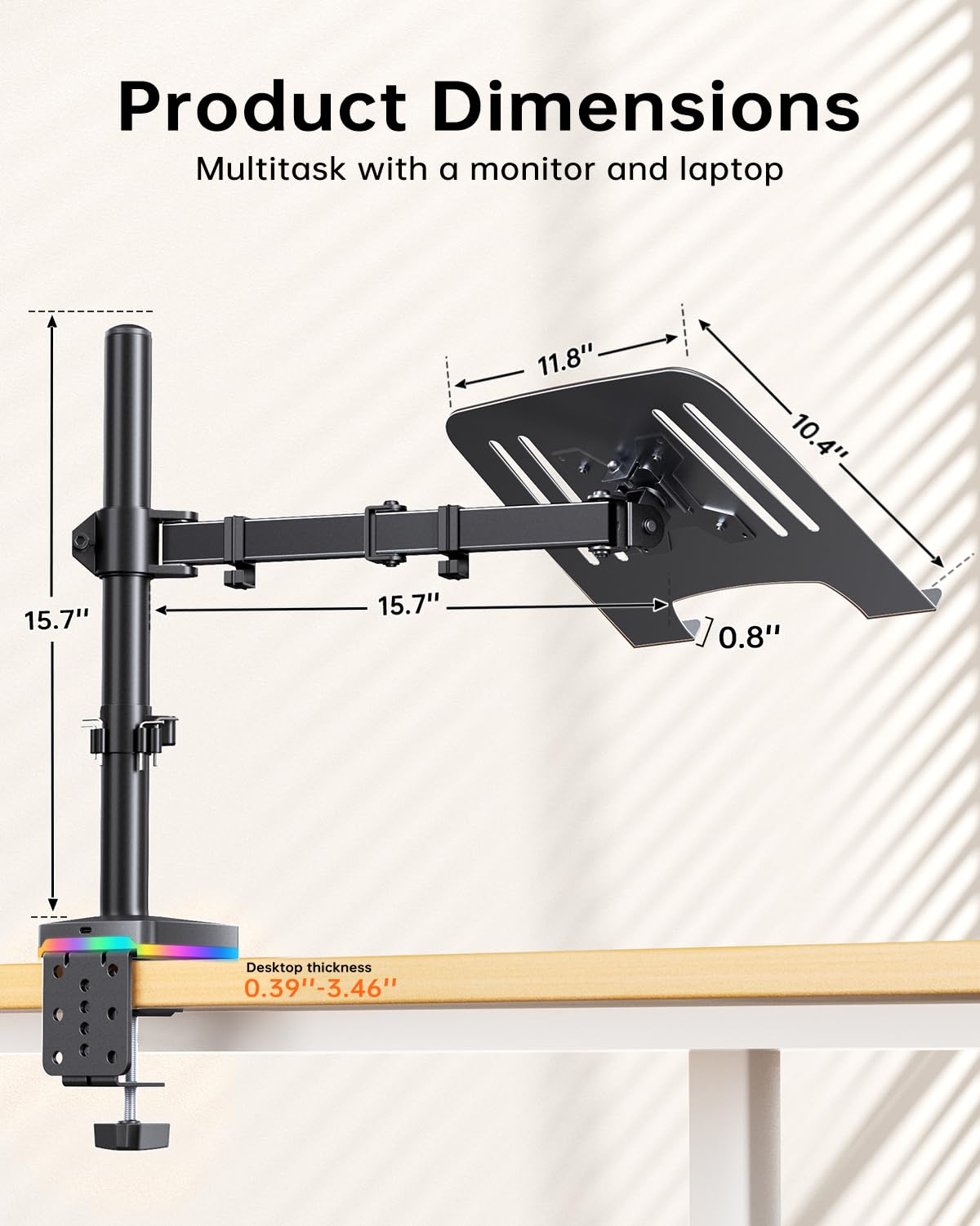 H&C(hcck&Cllassp) scale comparison showing laptop on tray, clarifies size and fit