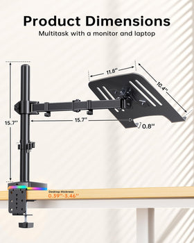 H&C(hcck&Cllassp) scale comparison showing laptop on tray, clarifies size and fit