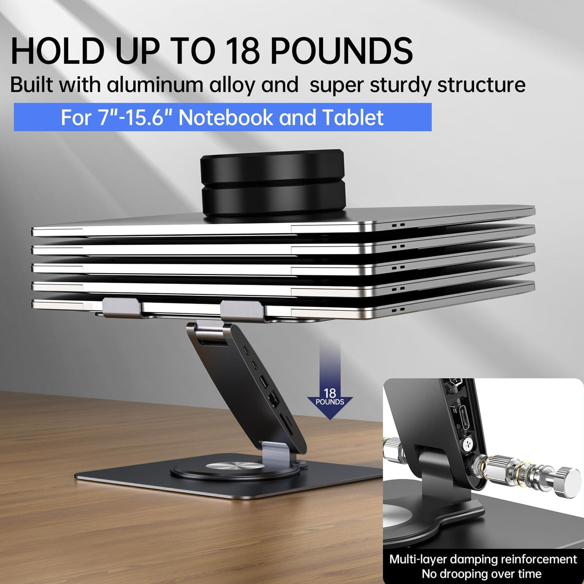HC TF/SD card slots for quick media transfer.