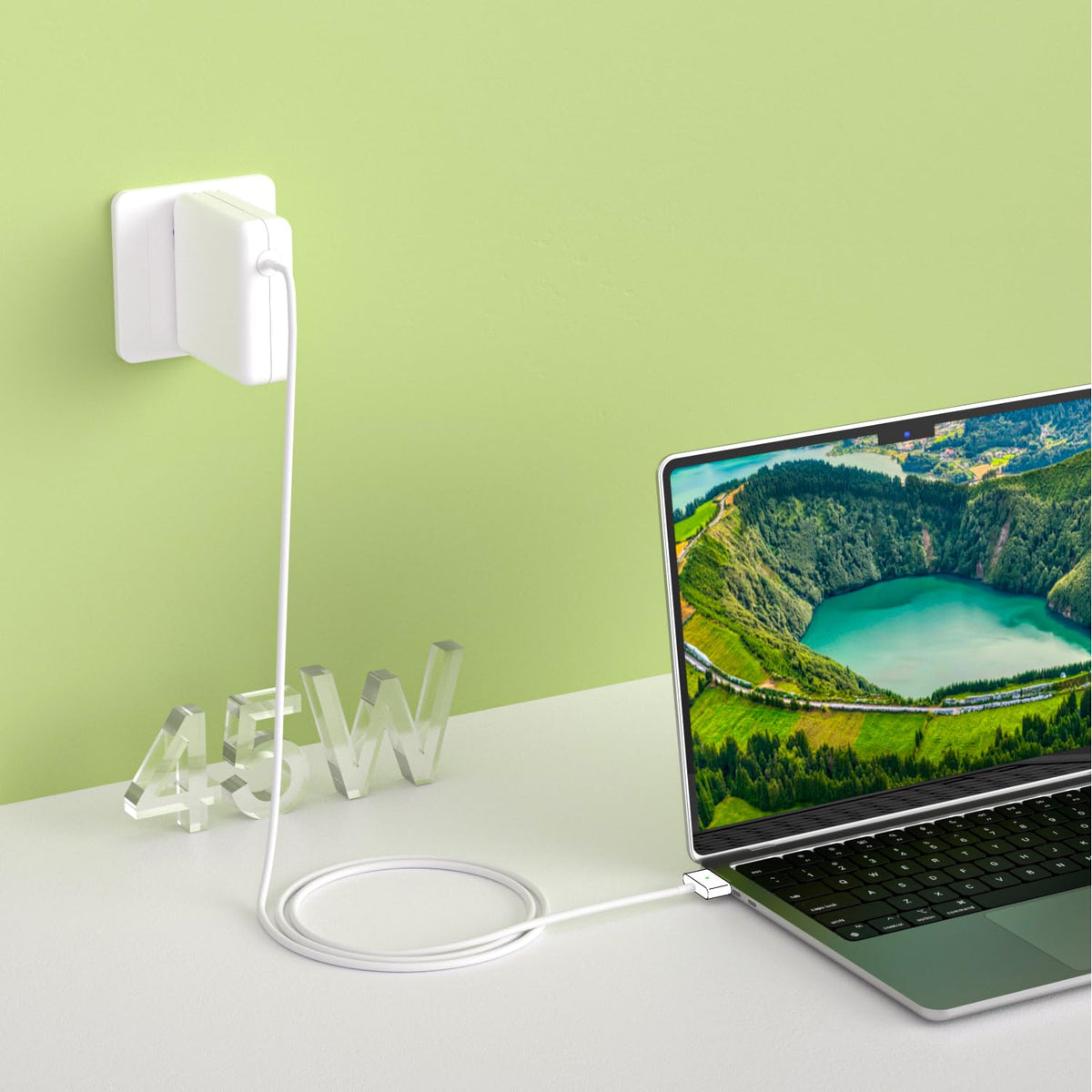 HCAOCD charger LED indicator shows amber while charging and green when full.