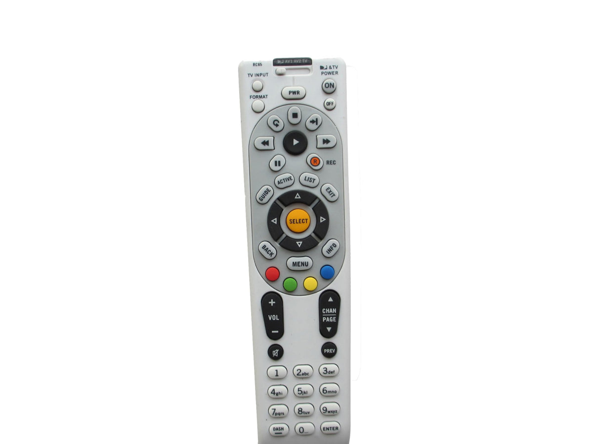 HCDZ ReplacementIR remote for DIRECTV RC66RX, front view, easy navigation and setup