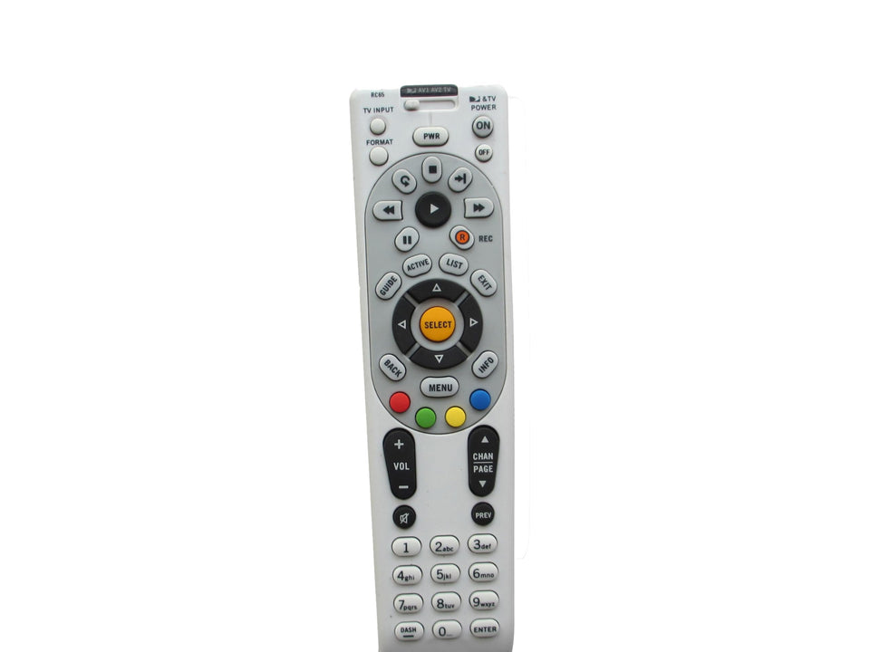HCDZ ReplacementIR remote for DIRECTV RC66RX, front view, easy navigation and setup