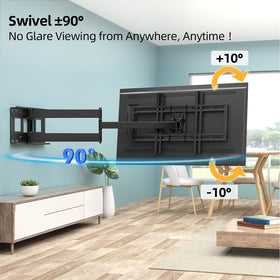 HCMOUNTING 90-degree swivel provides flexible seating and glare reduction.