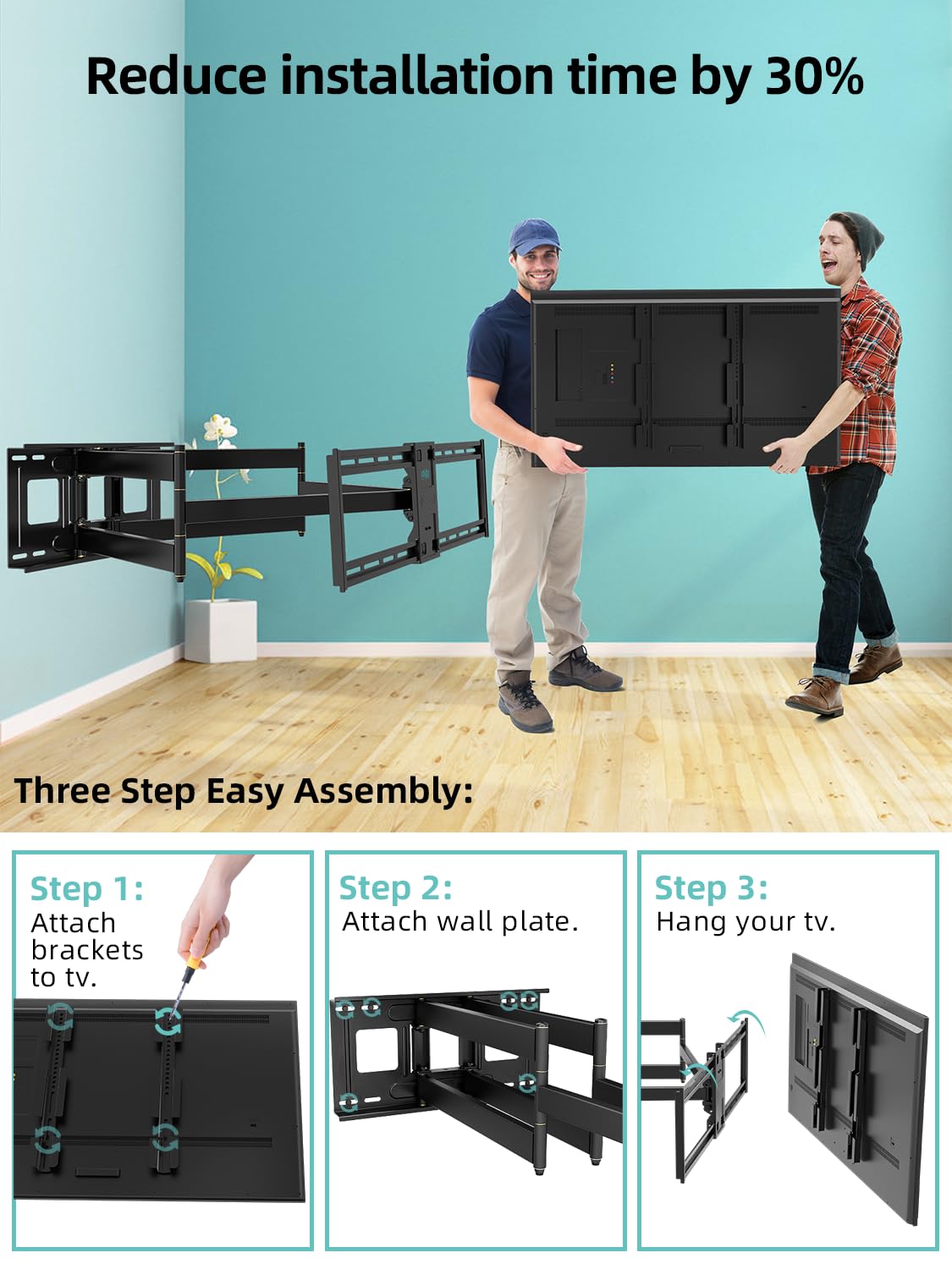 HCMOUNTING cable management channel keeping cords organized and hidden