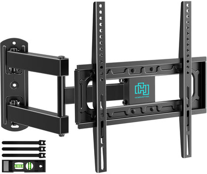 HCMOUNTING front view of mounted TV showing sturdy support and stable viewing