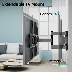 HCMOUNTING side profile retracted offering low-profile saving space against wall