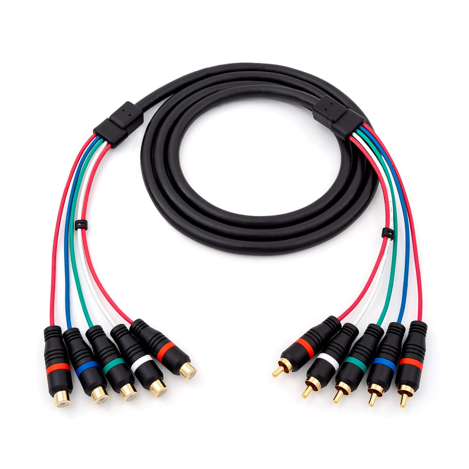 HD Retrovision YPbPr extension cable, 6 ft length for flexible, low-loss video connections