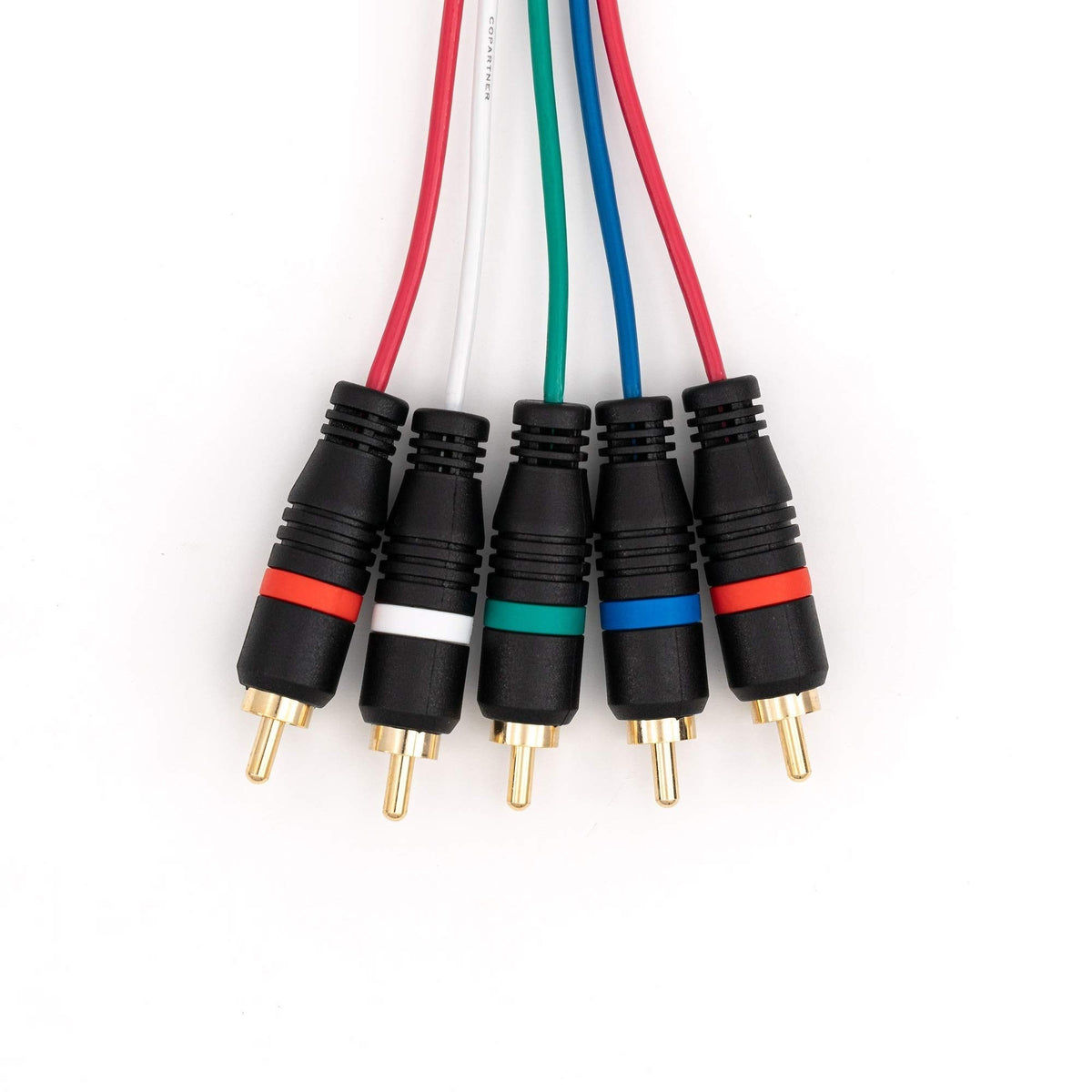 HD Retrovision extension cable in-use with devices, 6 ft chainable setup enabling longer runs