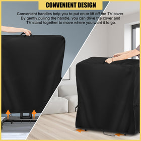 Hdenmist full covered TV on patio illustrating outdoor protection and peace of mind