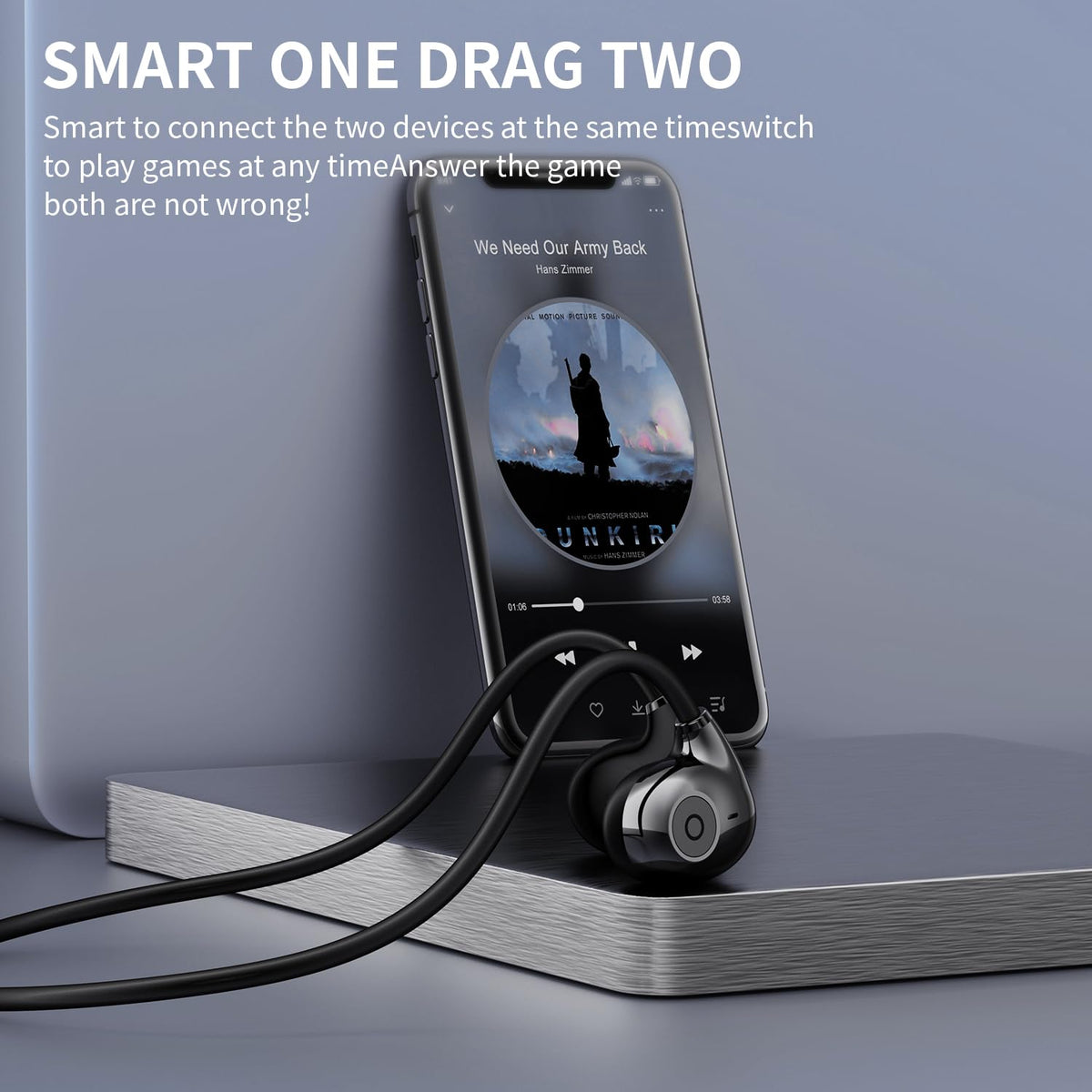 HDKKE 24-hour playtime supports music and calls all day.