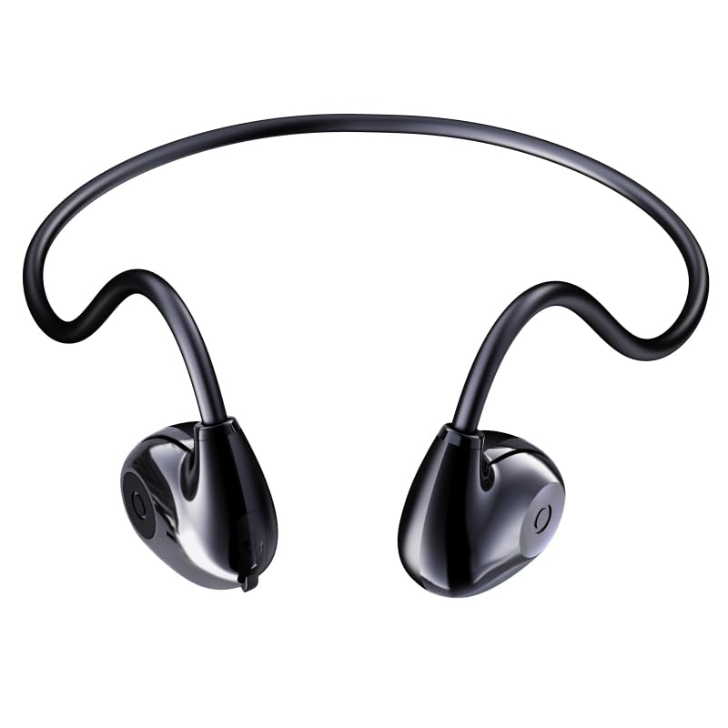 HDKKE Open-Ear Headphones with secure earhooks during a workout.